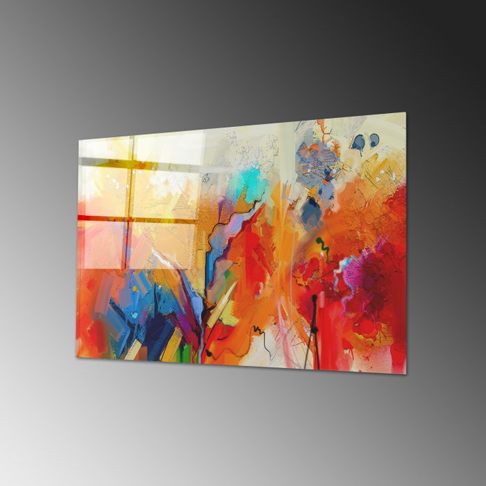 Wallity Cuadro decorativo de vidrio templado Multicolor 70 x 100 cm